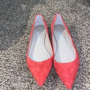 Shoes of prey red suede flats